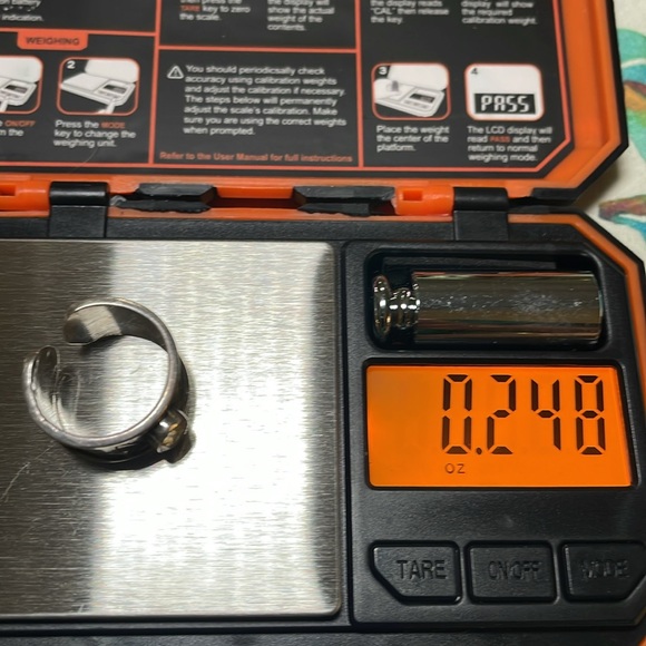 Sterling silver and citrine adjustable ring - Picture 7 of 9